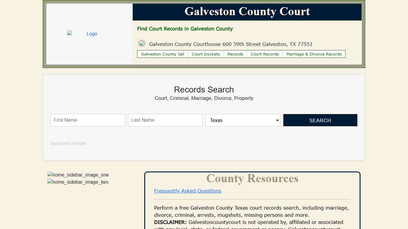 Galveston TX County Court | Public Records Search